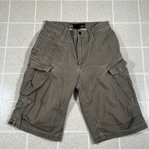 Vintage Y2K Nautica Jean Co Cargo Military Shorts Paratrooper Baggy Pockets 28